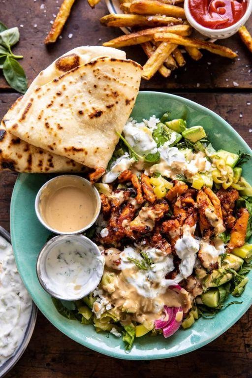 Greek Chicken Bowls with Tzatziki Sauce