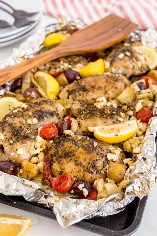 Greek Chicken and Potato Foil Packs