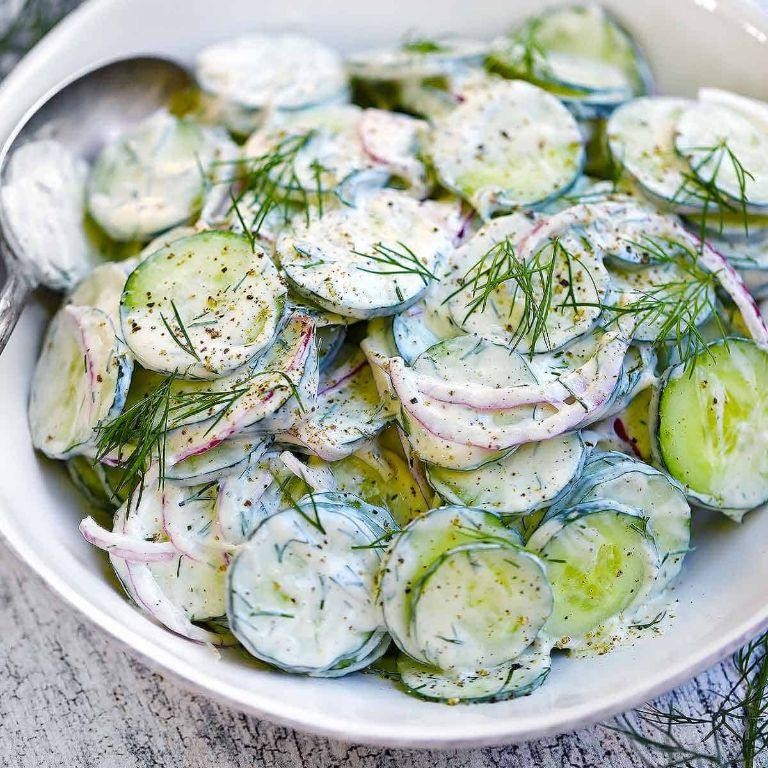 Greek Yogurt and Cucumber Dill Salad