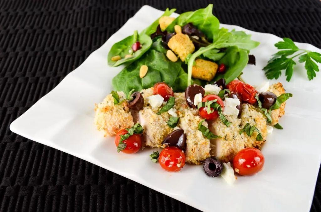 Greek-Style Poached Chicken Breast with Feta
