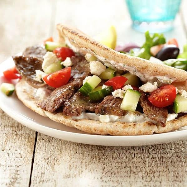 Greek-style Lamb Pita Pockets