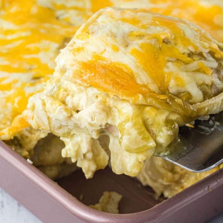 Green Chili and Cheese Enchilada Casserole