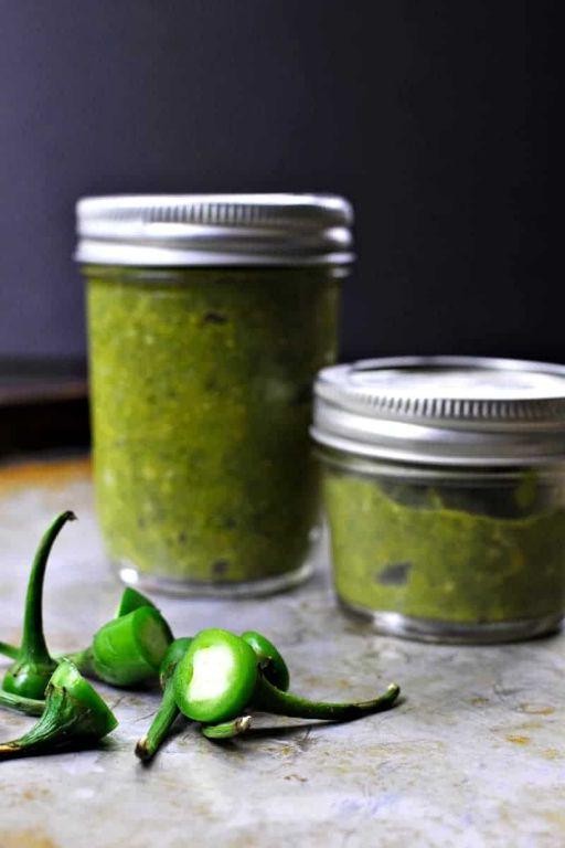Green Chili and Garlic Infused Sauce