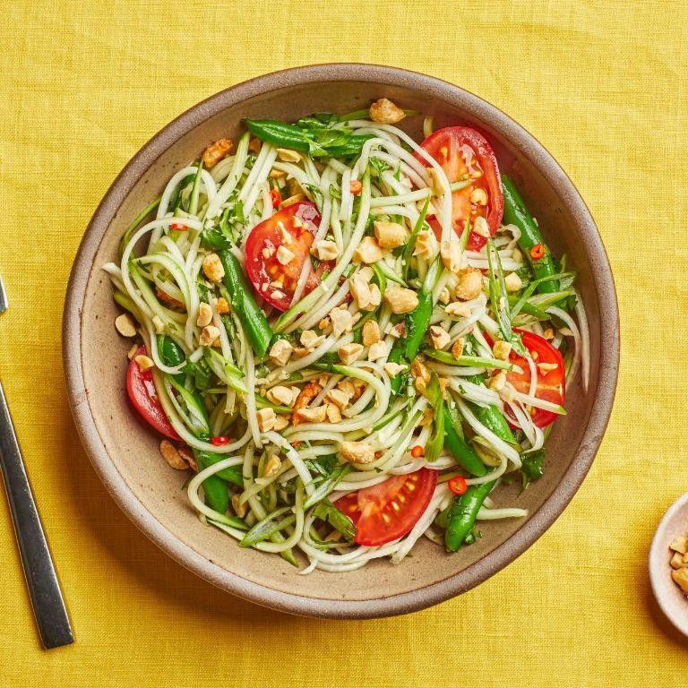 Green Papaya Salad with Lime and Peanuts