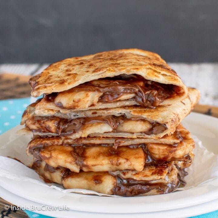 Grilled Banana and Nutella Quesadillas