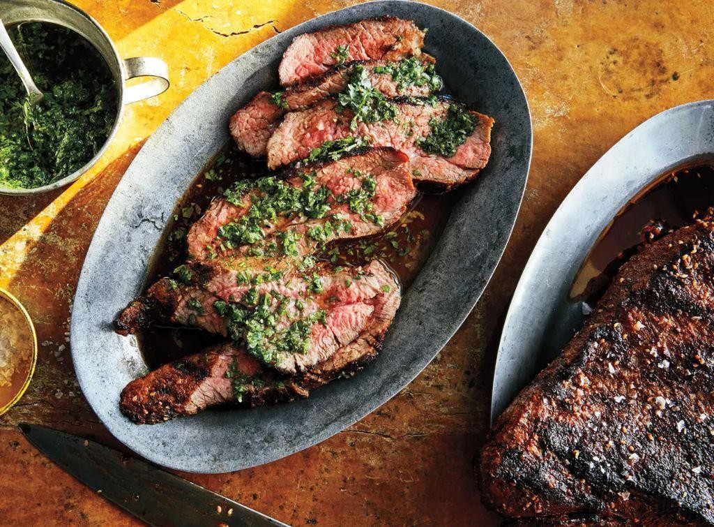 Grilled Beef Filet Tips with Chimichurri