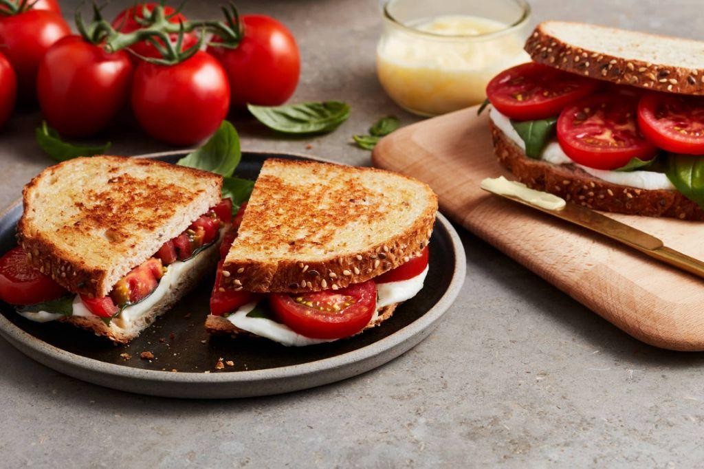 Grilled Campari Tomato and Mozzarella Sandwich