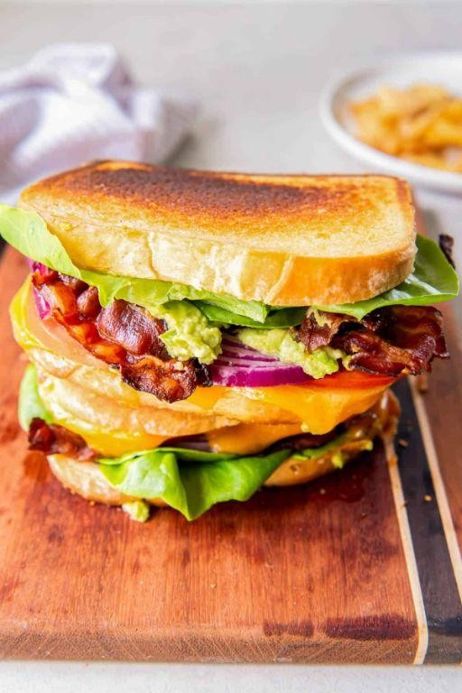 Grilled Cheese BLT with Garlic Butter