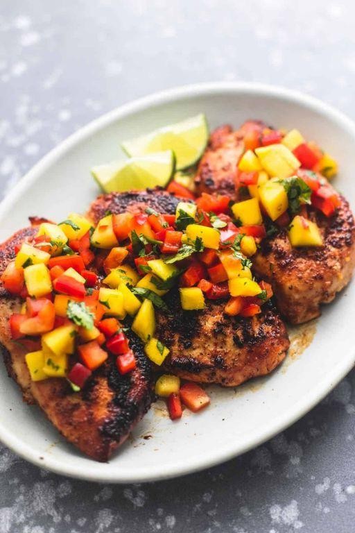 Grilled Chicken Breast with Mango Salsa