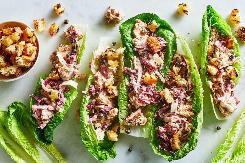 Grilled Chicken Caesar Lettuce Wraps