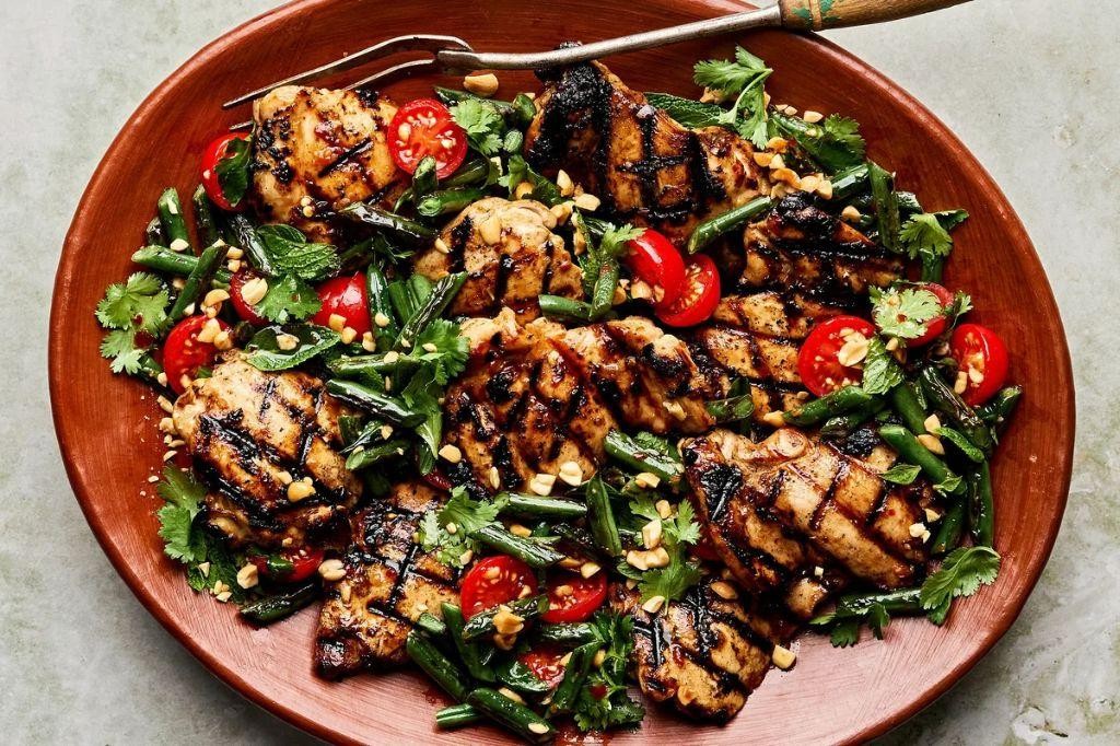 Grilled Chicken and Green Bean Salad with Balsamic Vinaigrette