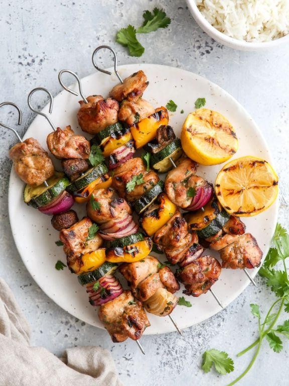 Grilled Chicken and Veggie Skewers