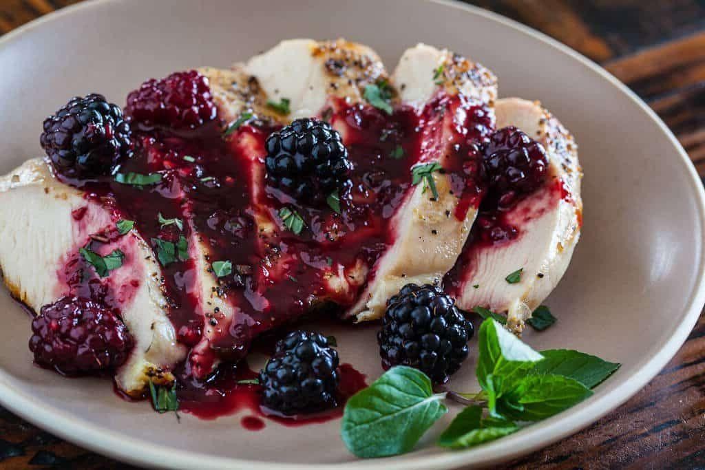 Grilled Chicken with Blackberry Salsa