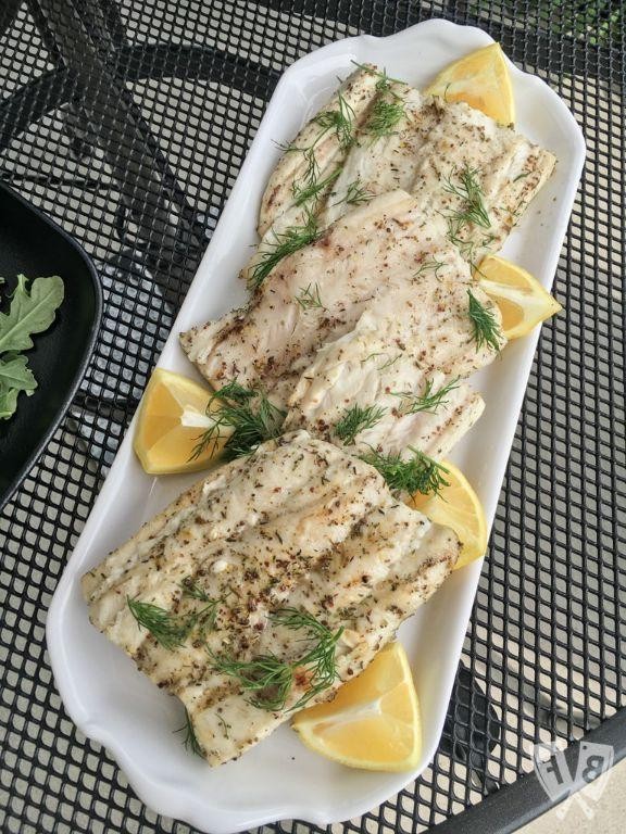 Grilled Dogfish with Lemon Herb Butter