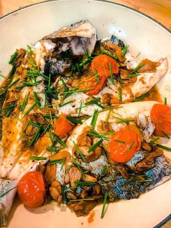 Grilled Fish with Espagnole Reduction