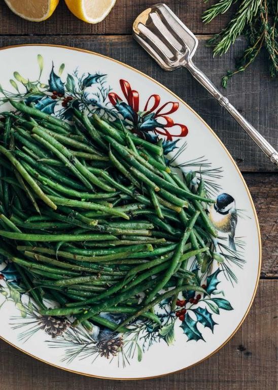 Grilled Haricot Vert with Lemon-Herb Butter