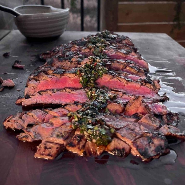 Grilled Herb-Marinated Arm Steak