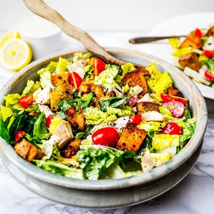 Grilled Jackfruit Caesar Salad