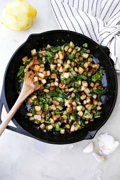 Grilled Kohlrabi Leaves with Lemon and Olive Oil