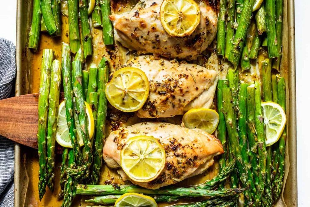 Grilled Lemon Herb Chicken with Asparagus