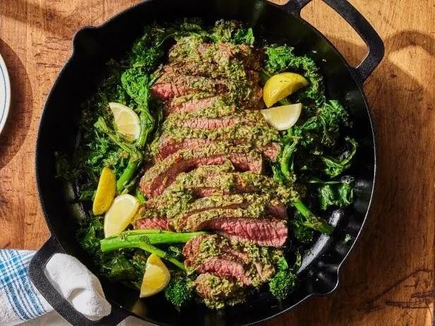 Grilled London Broil with Garlic Herb Marinade