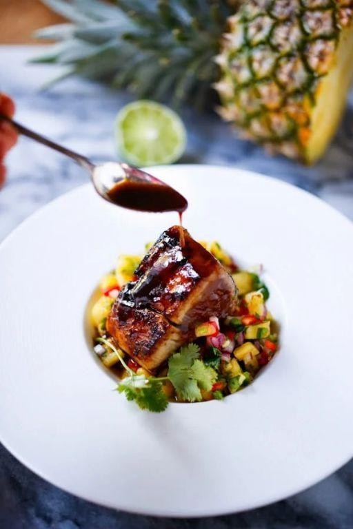 Grilled Ono with Pineapple Salsa