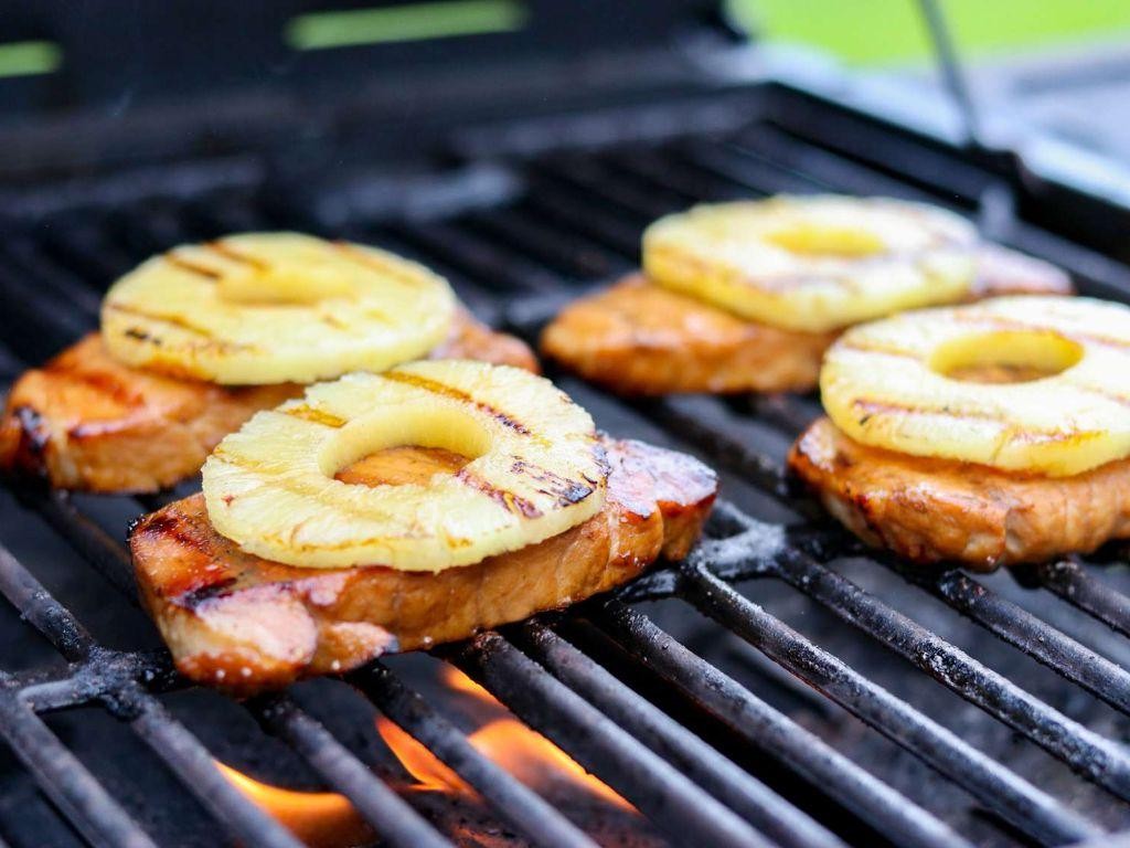 Grilled Pineapple BBQ Pork Chops