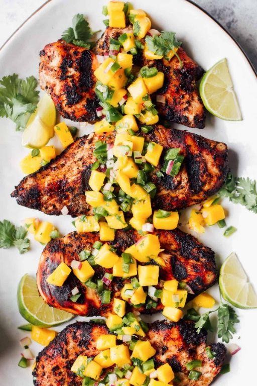 Grilled Pineapple Jerk Chicken Thighs