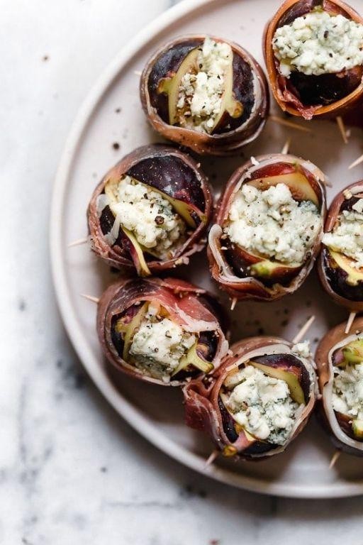 Grilled Prosciutto-Wrapped Figs with Blue Cheese