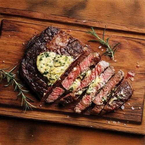 Grilled Ribeye with Garlic Butter
