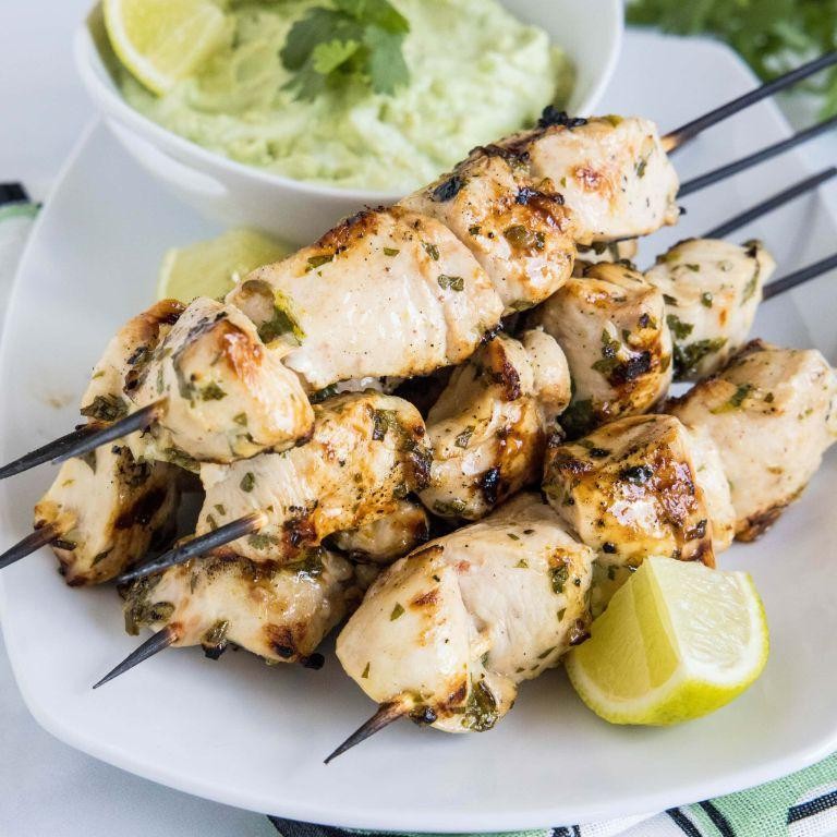 Grilled Serrano Lime Chicken Skewers