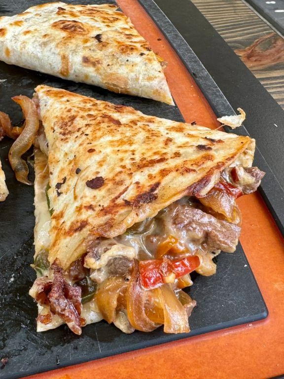 Grilled Steak and Pepper Quesadillas