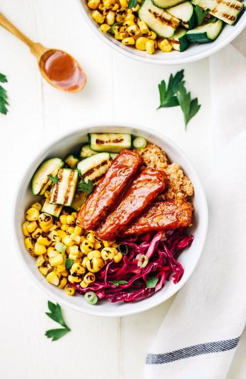 Grilled Tempeh with Zucchini