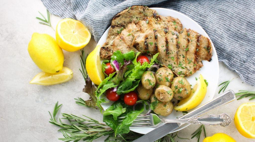 Grilled Veal Cutlets with Rosemary Marinade