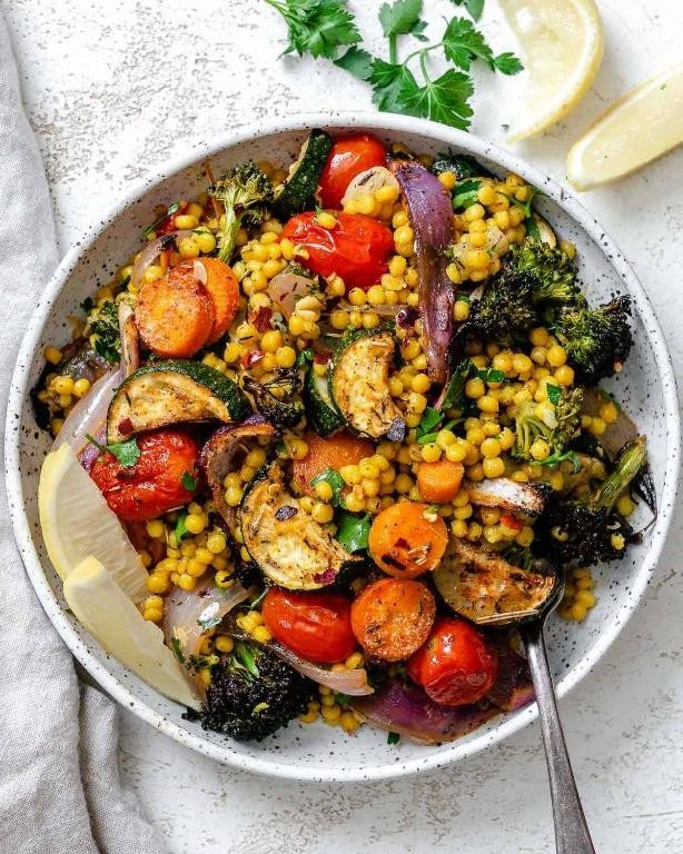 Grilled Vegetable Couscous with Fresh Herbs