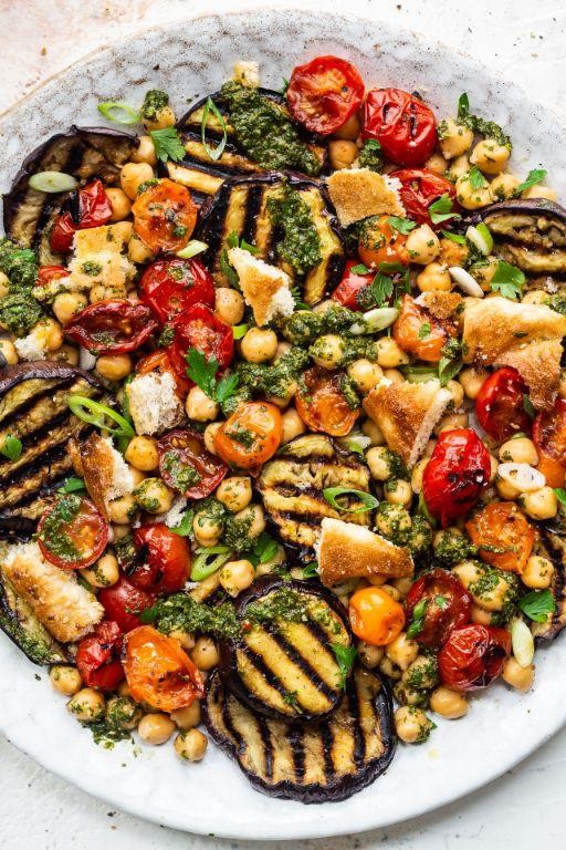 Grilled Vegetable and Chickpea Salad