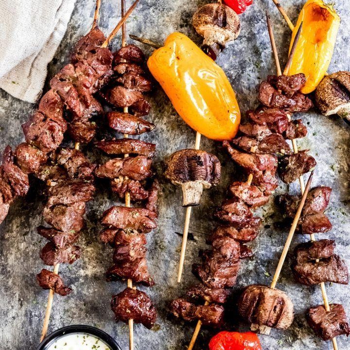 Grilled Venison Kabobs with Bell Peppers