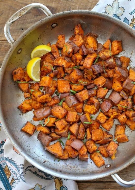 Grilled White Yam with Lemon Herb Butter