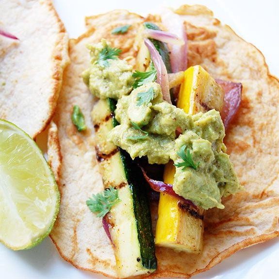 Grilled Yellow Squash and Eggplant Tacos