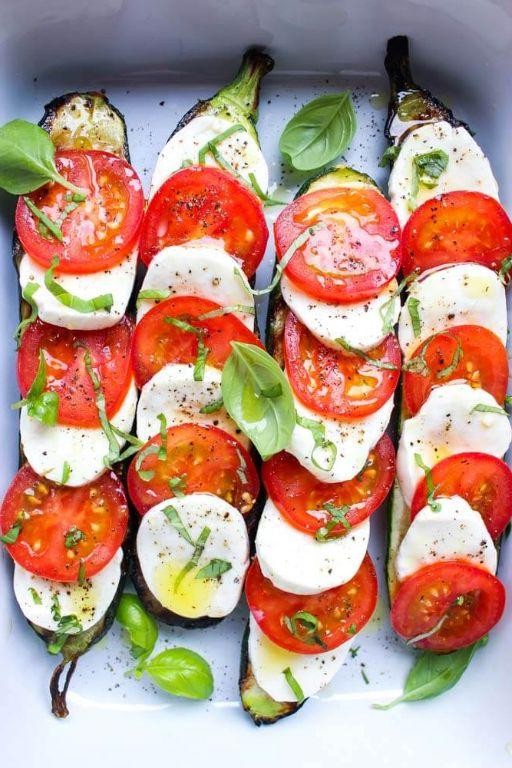 Grilled Zucchini and Squash Caprese