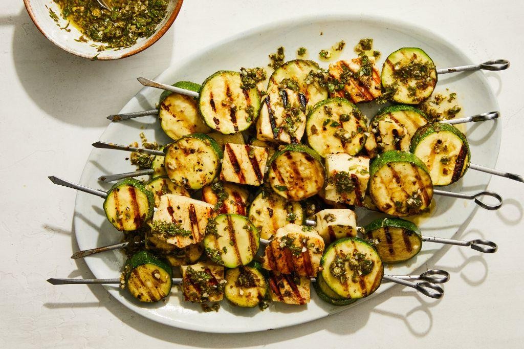Grilled Zucchini with Mexican Salsa