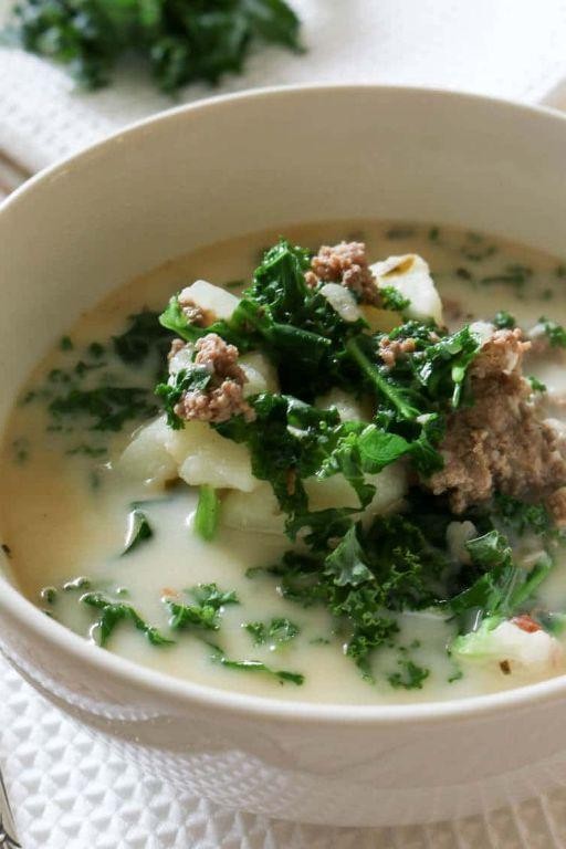 Ground Beef, Potato, and Kale Soup