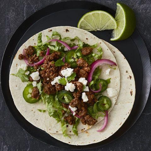 Ground Beef Tacos with Queso Fresco