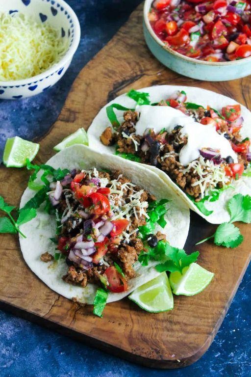 Ground Beef and Black Bean Tacos