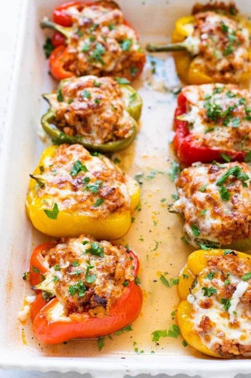 Ground Chicken Breast Stuffed Peppers