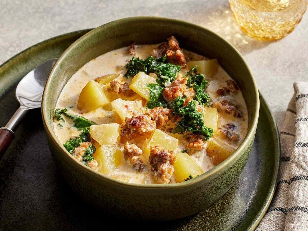 Ground Sausage and Kale Soup