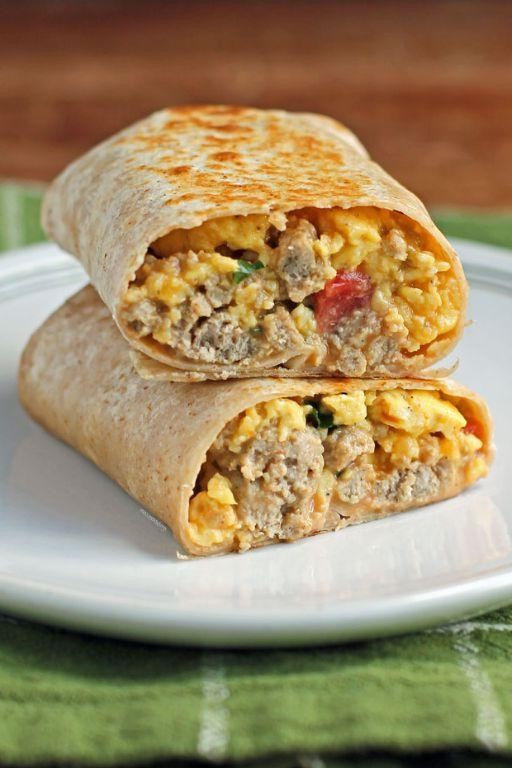 Ground Turkey Breakfast Burritos