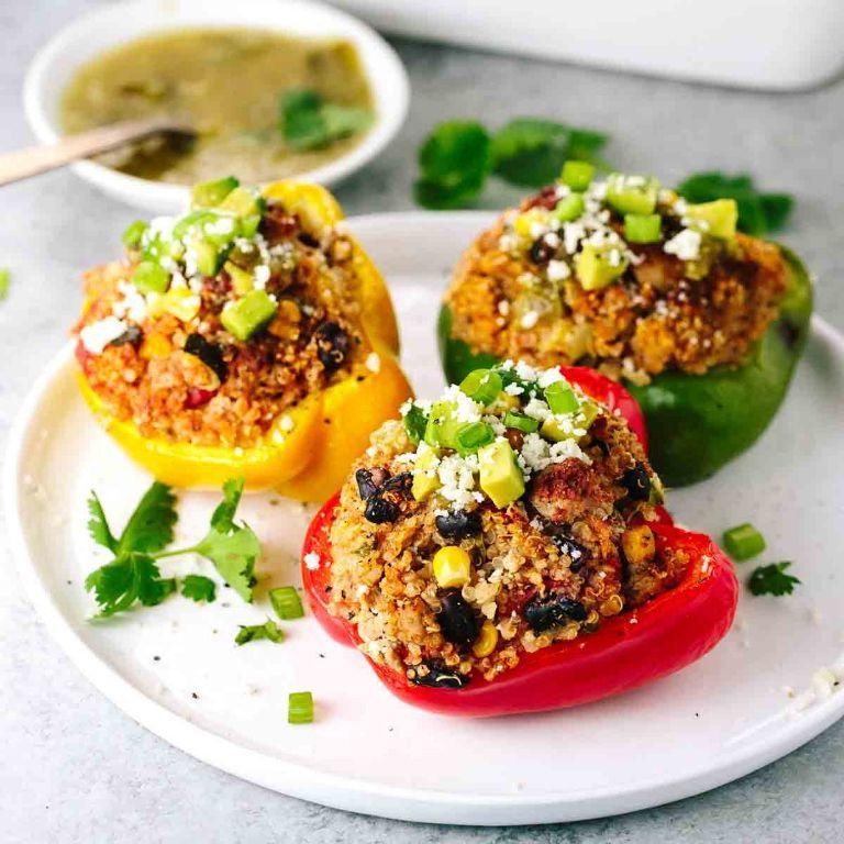 Ground Turkey and Quinoa Stuffed Peppers