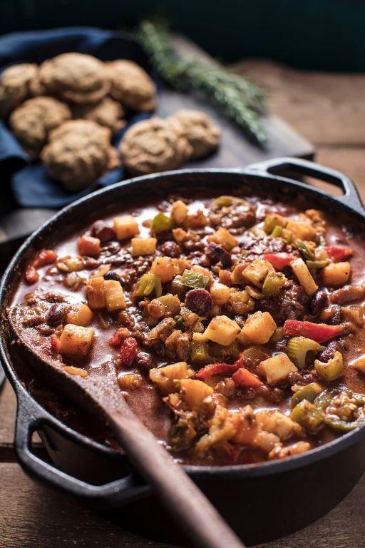 Groundhog Chili with Beans and Peppers