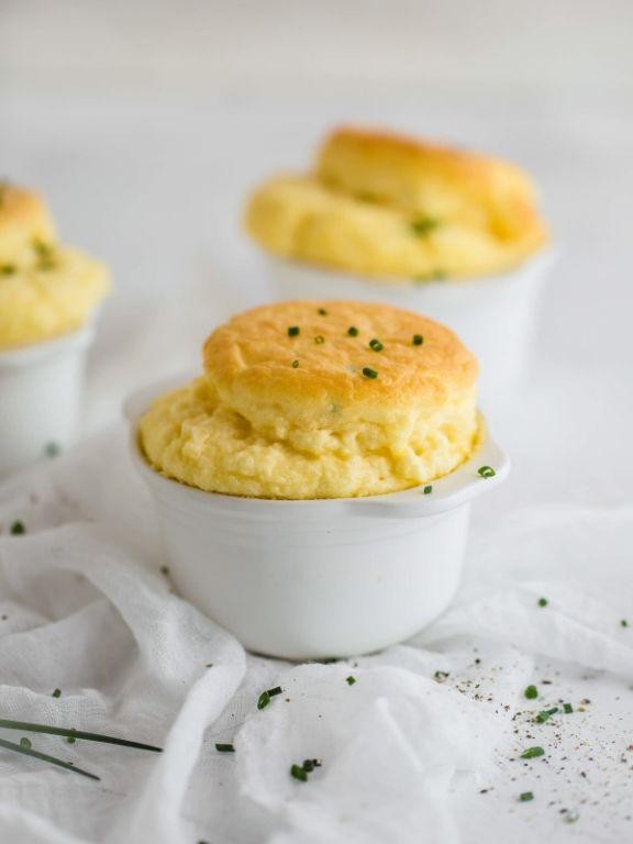 Guilt-Free Egg White Soufflé with Chives